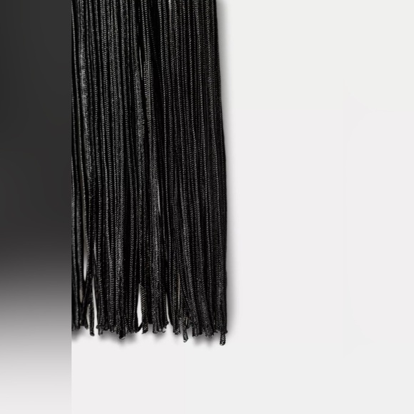 NWT ZARA LONG STRETCH FRINGE DRESS SIZE S - Picture 12 of 12